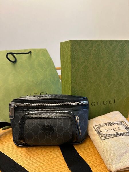値下げ 正規品 GUCCI GGラージ メンズ ボディバック ショルダーバッグ