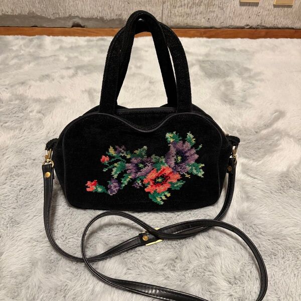 フェイラーFEILER 2way ショルダーバッグハンドバッグブラック