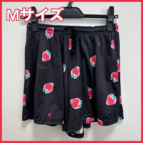いちご柄ショートパンツ 部屋着 リラックスパンツ ルームウェア