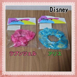 新品 ラプンツェル/アリス シュシュ ヘアゴム カラフル シースルー 2点