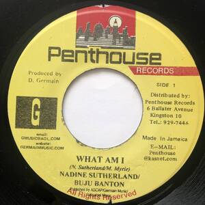 試聴 / NADINE SUTHERLAND/BUJUBANTON / WHAT AM I /Penthhouse/reggae/dancehall/big hit !!/7inch