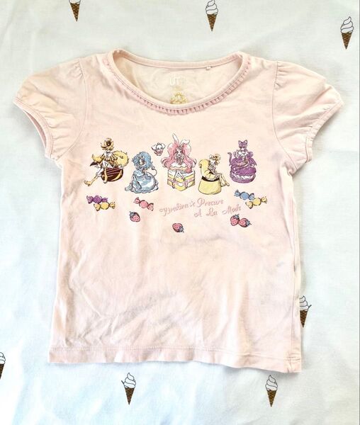 ユニクロ キラキラプリキュアアラモード 半袖 Tシャツ ピンク キッズ 110㎝