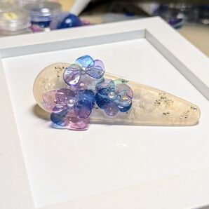 紫陽花のヘアクリップ(約7.5cm)