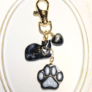 猫型キーホルダー、バックチャーム