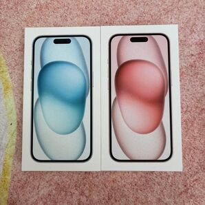 iPhone 15 128GB ブルー ピンク 2色セット 空箱のみ