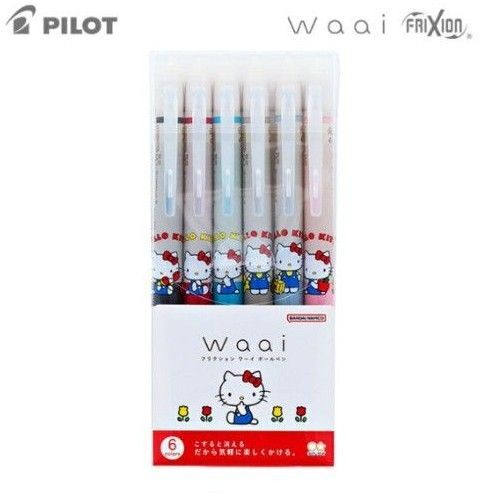 ハローキティ フリクション ワーイ 0.5mm 6色セット サンスター文具