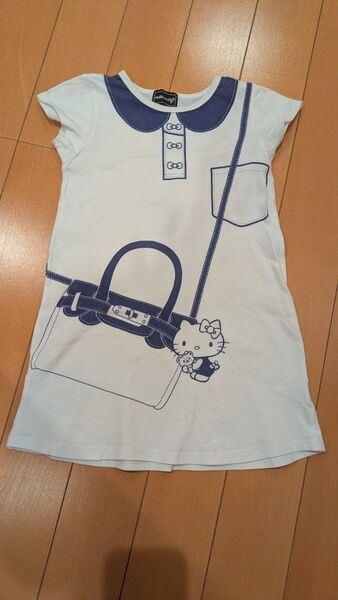 Tシャツワンピ ハローキティ 40周年記念ティーシャツ 限定品 可愛い 半袖 夏ワンピ 女の子