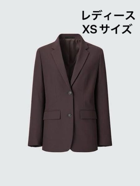 ユニクロ テーラード ジャケット ブラウンXS
