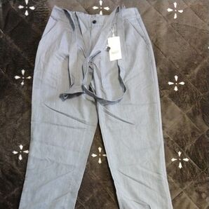 サスペンダー付きパンツ グレー L新品未使用 タグ付き