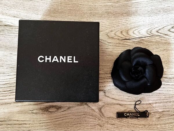 CHANEL シャネル カメリア コサージュ ブローチ 黒 ブラック