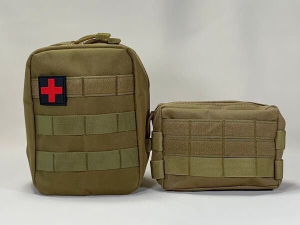 【カーキ】タクティカル ポーチ ミリタリー ポーチ モールシステム molle
