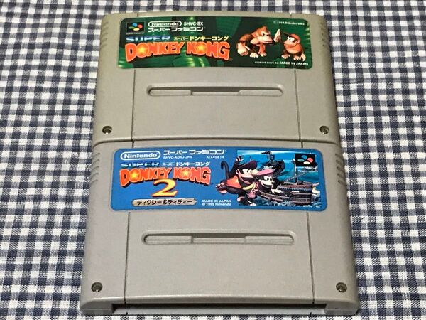 SFC スーパーファミコン スーパードンキー スーパードンキーコング2 2本セット ソフトのみ まとめ