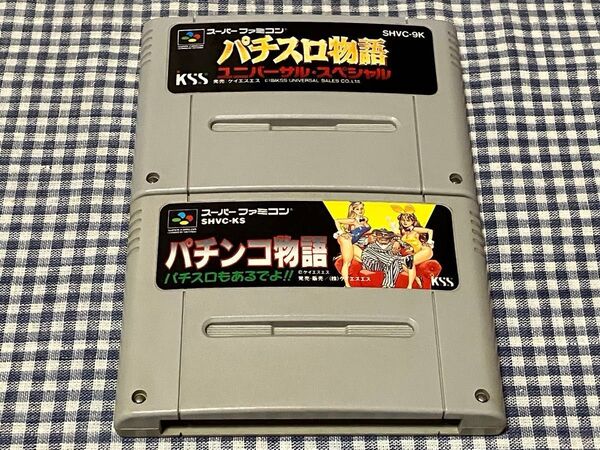 SFC スーパーファミコン パチンコ物語 パチスロもあるでよ!! パチスロ物語 ユニバーサル・スペシャル 2本セット ソフトのみ