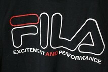 90's フィラ FILA ビッグロゴプリント 半袖 ポロシャツ (M) 黒 90年代 旧タグ_画像6