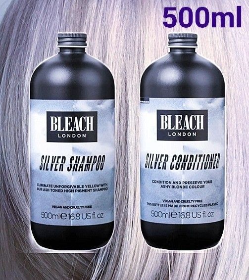 ■シルバー シャンプー&コンディショナー500ml■BLEACH LONDON ブリーチロンドン 海外コスメ ムラサキシャンプー