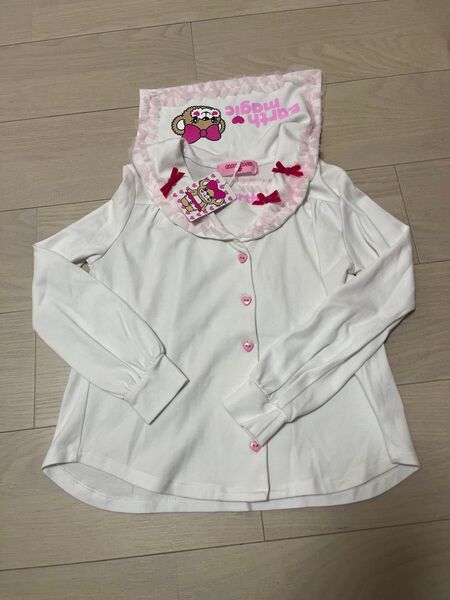 アースマジック Tシャツ 白 トップス ホワイト 長袖Tシャツ