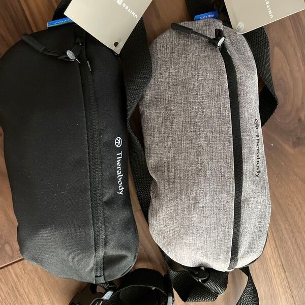 United airlines アメニティ Therabody トラベルポーチ 2個セット ブラック グレー