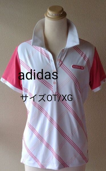 【美品】adidasテーラーメイド ゴルフ レディース半袖ポロシャツ OT/XG アディダス ゴルフウェア