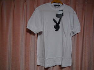 PLAYBOYのTシャツ白（L)新品タグ付き袋入り！。