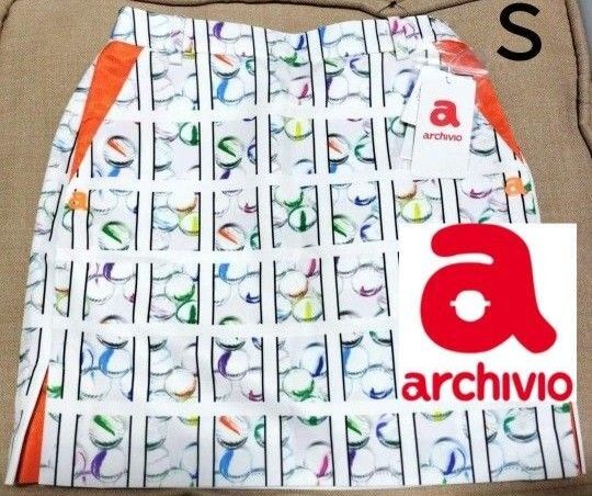 アルチビオ●ARCHIVIO●ゴルフスカート●新品●Sサイズ●定価26,400円●
