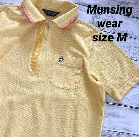 MUNSINGWEAR grand Slam ハーフジップ M 半袖 ポロシャツ