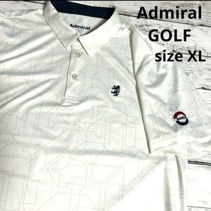 AdmiralGOLF 半袖 XL ゴルフウェア メトロプリント アドミラル