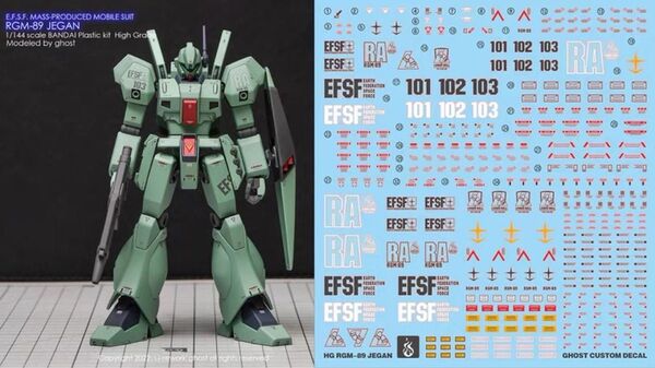HGUC ジェガン用水転写式デカール 炎社製 ガンダム ガンプラ プラモデル