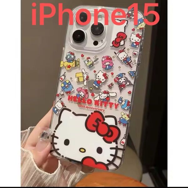 新品 ハローキティ iPhoneケース iPhone15 可愛い