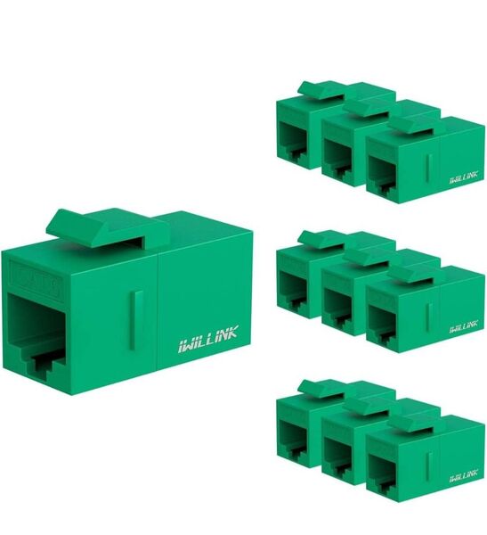 Iwillink RJ45 Cat6 キーストーンカプラー LAN ケーブル用 中継 コネクタ メスからメス Cat6 キーストー