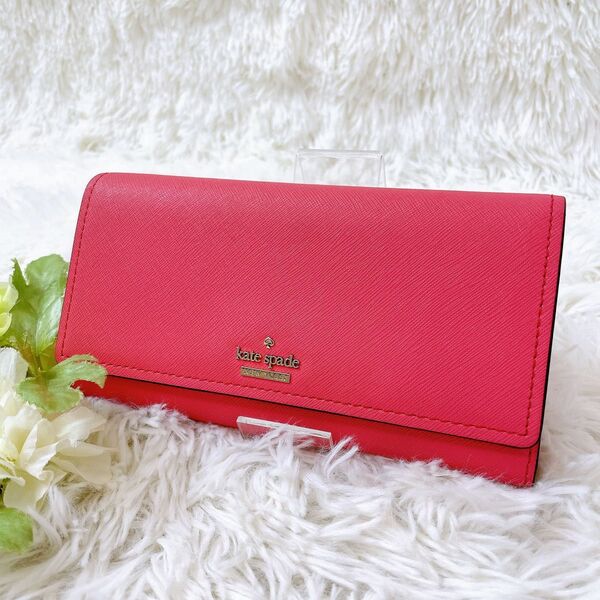 良品 kate spade new york 長財布 ピンク