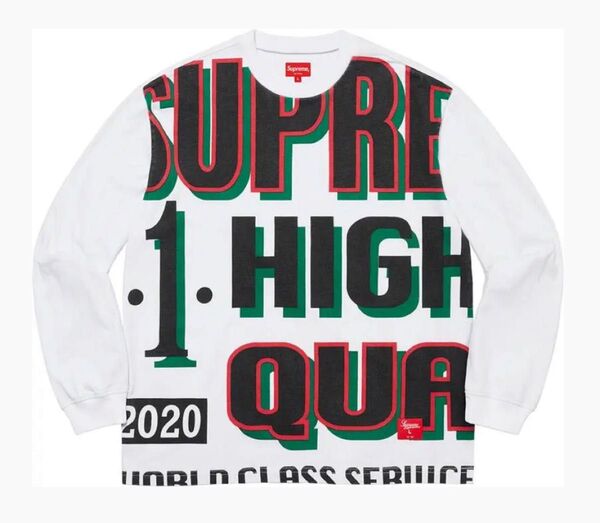 Supreme High Quality Longsleeve 白 サイズL