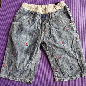 イカリ柄デニムハーフパンツ 140 EDWIN