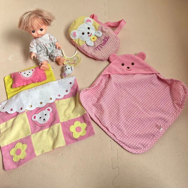 メルちゃん お世話セット おんぶ抱っこ紐 おくるみ 布団 人形 スタイ ガラガラ おままごと 知育 知育玩具 赤ちゃん