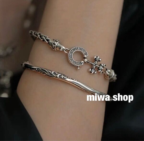 シルバー 925 クロム リング ブレスレット クロス silver チェーン 喜平 カザール ジェントル