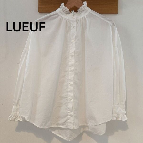 【美品】LUEUF ルフ コットンフリルブラウス