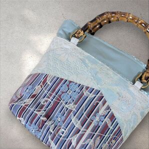 サコッシュプレゼント/遅ればせながら母の日キャンペーン/西陣織/切嵌有職文様バンブーバッグ
