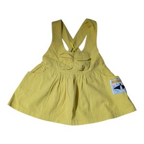 P.T.ENFANS ぷち・たかお あんふぁん ジャンパースカート イエロー 75 昭和 レトロ 古着