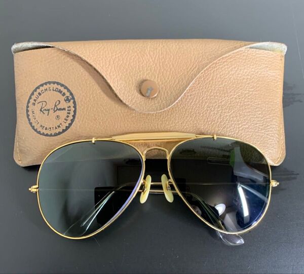 【美品希少】70s B&L RAY-BAN USA アウトドアーズマン 12時の位置にBL砂打ち