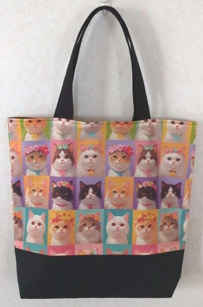 トートバッグ(ハンドメイド)ねこ柄