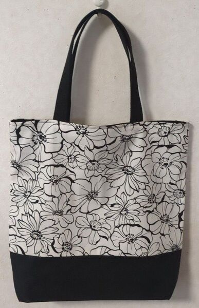 トートバッグ(ハンドメイド)FUWARI染布 花柄