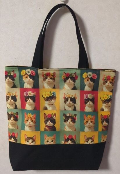 トートバッグ(ハンドメイド)ねこ柄