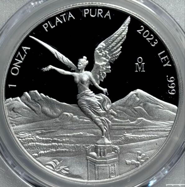 最高鑑定2023年幸運の女神リベルタッドメキシコPCGS PR 70 DCAM 1オンス 銀貨ギリシャ神話サラトラエケのニケ