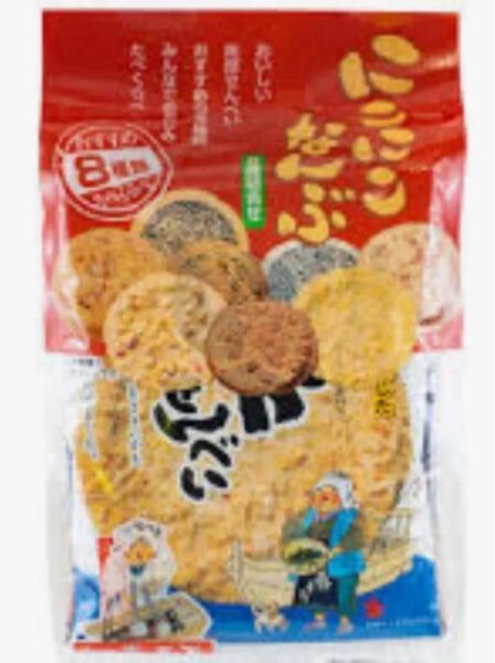 岩手屋 南部せんべいにこにこなんぶ 8種 各1枚入り まめ かぼちゃ りんご イカなど 楽しいセット 手土産 お茶受け 会合