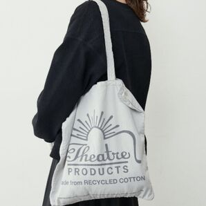 THEATER PRODUCTS シアタープロダクツ リサイクル コットン トートバッグ 軽量 肩掛け 別注 限定 ライトグレー