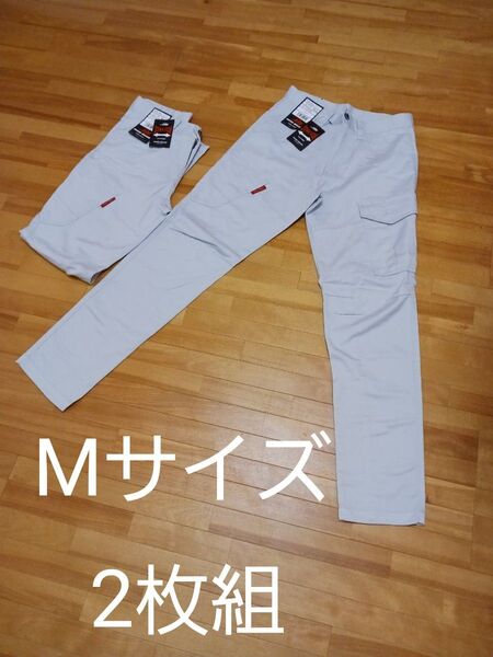 新品未使用 2枚組 作業ズボン作業着下ストレッチ素材で快適な着用感 Mサイズ(ウエスト78cm)