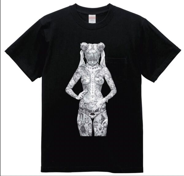 新品未使用 大友昇平 平成聖母Tシャツ 刺青 タトゥー/黒