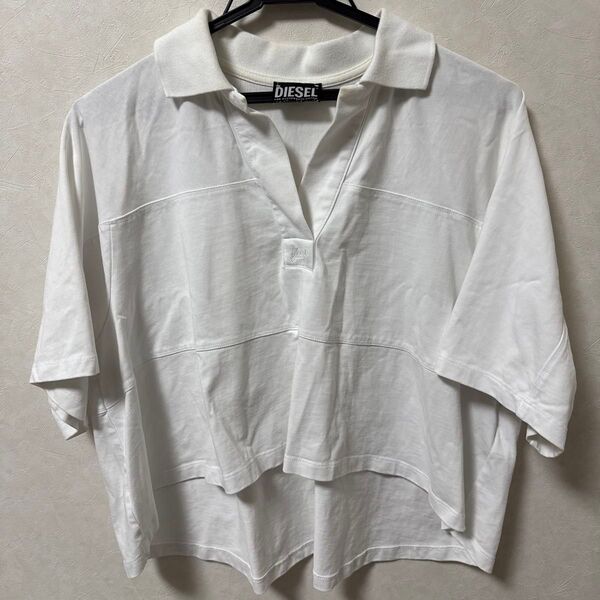 DIESEL ホワイト 半袖ポロシャツ XS