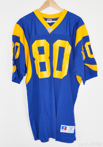 [NFL/USED] Los Angeles Ram z джерси (#80 Isaac блюз )[Russell/ russell ]Los Angeles Rams Isaac Bruce