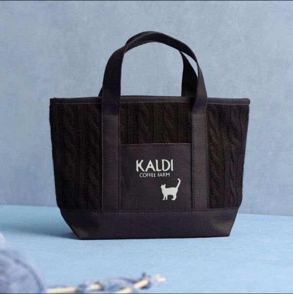 KALDI ネコの日バッグ バッグのみ トートバッグ 猫の日 猫 ねこ ネコ カルディ カルディ2024 黒 ねこ柄 猫柄 限定