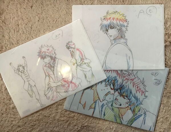 (新品未開封)銀魂 原画クリアファイル 3種セット